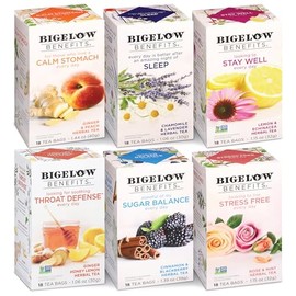 Bigelow Benefits Wellness Tea Variety Pack - Caffeinated & Herbal