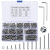 440 Pcs M3 Small Metric Screws with Nuts, Hex Socket