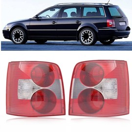 MotorFansClub Rear Tail Light Taillight Fit for Volkswagen VW Passat B5 B5.5 2001 2002 2003 2004 2005 Brake Tail Lamp Red Lens Left and Right