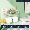 ESOW Paper Towel Holder with Shelf Storage, Adhesive Wall Mount