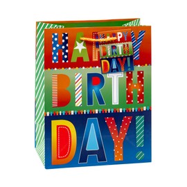 K3T K3T Geschenktüten GEBURTSTAG, Größe: Mittel (HxBxT 23 x 18 x 10 cm), 3er Packung, Art. Nr. 84014-9