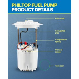 PHILTOP Electric Fuel Pump Assembly FG1163/FG1279 Replacement ML550 2008-2011 5.5L, ML500 2006-2007 5.0L, ML350 2006-2011 3.5L, GL550 2008-2012 5.5L, GL450 2007-2012 4.7L Fuel Pump Module Assembly Kit