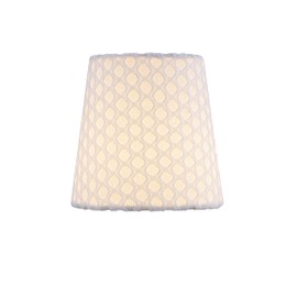 Aspen Creative 51055-2, Hardback Empire Transitional Clip-On Chandelier Shade, Off-White Fabric, 3" Top x 4" Bottom x 4" Slant, Set of 2