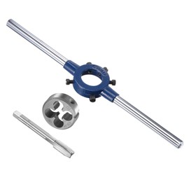 CoCud Tap and Die Stock Handle Set, 3/8-24 UNF Die & Fit 20mm-30mm OD / M9-M11 Die, High Speed Steel Thread Tapping and Wrench Tool Kit - (Applications: for Threading Repairing)