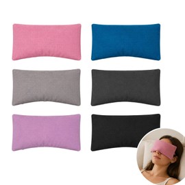TUYUU 6 Pack Washable Cotton Eye Pillow Covers, Removable Zippered EyePillow Cases for Weighted Eye Pillow, Soft Unscented Covers Only for Yoga, Meditation, Sleeping, Spa, Massage, Multi Color