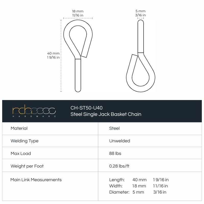 RCH Hardware CH-S50-06-PB-10 |5 Gauge Decorative Solid Steel Single Jack