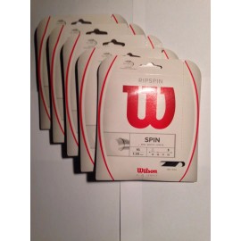 Wilson New Ripspin tennis string 16 ga blk(same as revolve poly) pk of 5 sets
