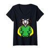Womens Cute Goat Cartoon Character With Glasses For Kids V-Neck