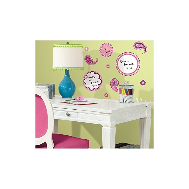 RoomMates RMK1657SCS Paisley Dry Erase Peel & Stick Wall Decals