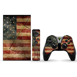 MightySkins Skin Compatible with NVIDIA Shield TV (2017) Pro - Vintage Flag | Protective, Durable, and Unique Vinyl Decal wrap Cover | Easy to Apply, Remove, and Change Styles | Made in The USA