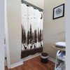 Careyoungs RV Shower Curtains Forest Mountain Happy Camper, Fabric RV