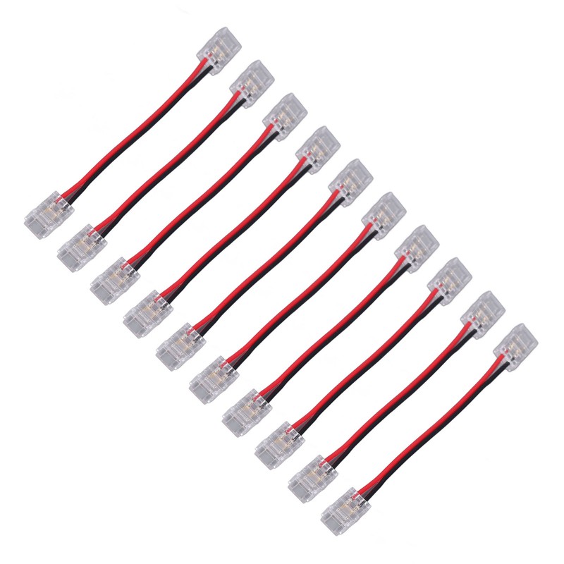 10pcs COB Strip Light Connector Professional Double Head 8mm 2