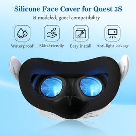 YHX-OU Silikon Face Pad Kompatibel mit Meta Quest 3S Gesichtsabdeckung Aus Silikon,Silikon Gesichtspolster für Meta Quest 3S Face Cover Zubehör