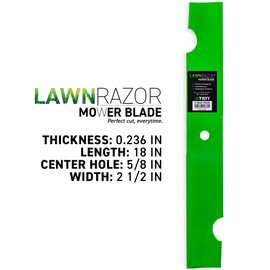 8TEN LawnRAZOR Blade for Bad Boy Pup and Lightning 038-3010-00 52 Inch Deck (High Lift) 3 Pack
