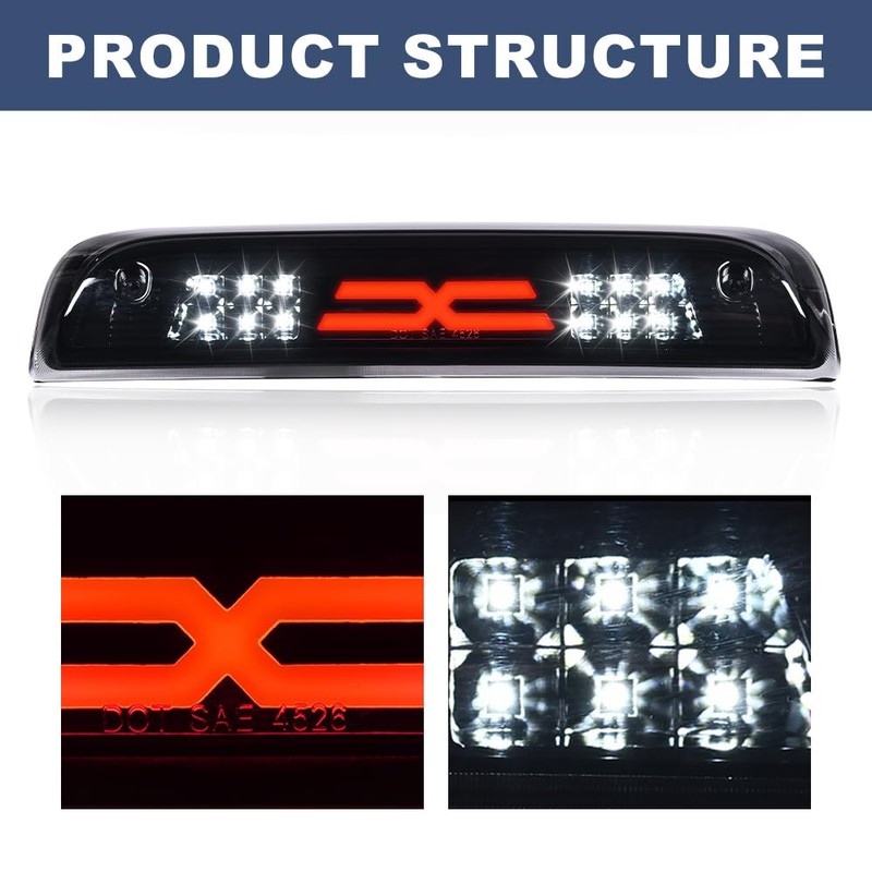 PIT66 3rd Brake Light, Compatible with 2014-2020 Chevy Silverado 2014-2020