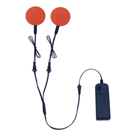 YnGia 2PCS 50mm Glowing LED Eyes, EL Panel Light Electroluminescent El Sheet Panel Light Round DIY Cuttable Sheet for Cosplay Party Mask Eyes Helmet Decoration (Red)