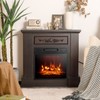 ARLIME 18” Electric Fireplace Insert, Small Recessed Firebox Heater w/Realistic