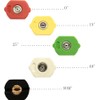 Hydraulax Pressure Washer Color Coded Degree Nozzle Kit with 3.5