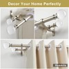 Double Curtain Rods 72-144 Inches, Heavy Duty Telescoping Drapery Rod