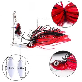 Njord Kalastus Premium Chatterbait Set of 5, 20 g in Bait Box, Herb Blinker, Shatterbait, Chatterbaits, Pike Bait, Chatterbait, Perch Bait, Set of 5, Shatter Bait, Angel Artificial Bait
