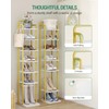 Hzuaneri 8 Tiers Vertical Shoe Rack, Narrow Shoe Tower, Tall
