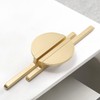 Myxekllo Gold Drawer Pulls Half Moon Drawer Pulls, Brushed Gold