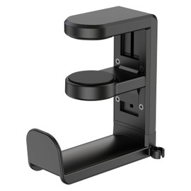 Adjustable Rotating Headphone Stand with Cable Organizer - Black