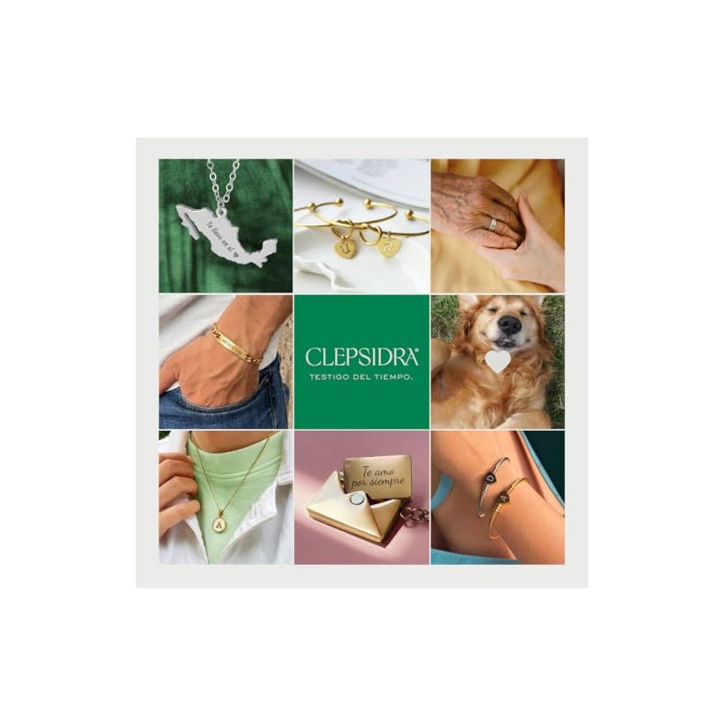 Clepsidra® Placa de identificación personalizada para perros y gatos. Llavero