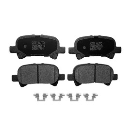 PM Auto Rear Brake Pads Replacement For 2000-2007 Toyota Avalon, 2000-2006 Toyota Camry, 2001-2008 Toyota Solara, Set of 4 Ceramic Brake Pads