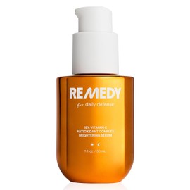 Daily Defense Remedy |15% Vitamin C Complex Brightening Serum Fragrance-Free Stabilized with Next-Generation Antioxidant Ferulic Acid Ectoin Dermatologist Dr. Shah 1 Fl Oz / 일일 방어 요법 | 15% 비타민 C 복합체 브라이트닝 세럼 차세대 항산화제 페룰산 엑토인으로 안정화된 무향 피부과 의사 샤 박사 1 Fl Oz