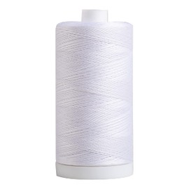 Connecting Threads White 100% Cotton Thread for Sewing, Quilting, and Crafting - 50-Weight - 1200 Yard Large Spool (White)