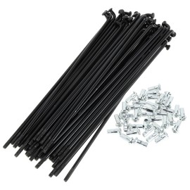 RATCHROLL 1 Set Universal Bicycle Spokes 12G 138mm Length Bike Wheel Spokes Nipple Black Carbon Steel