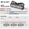 PKINGLAKE 8-Pcs 12 LED Sync Feature Emergency Strobe Grille Lights