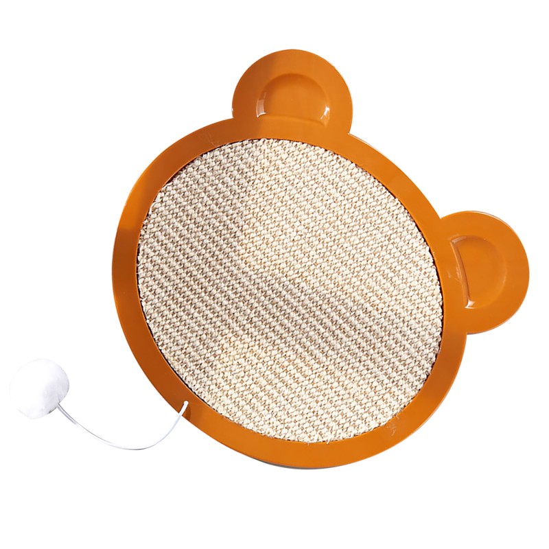 Sisal Cat Scratching Board Cartoon Cute Bear Head Shape Grinding