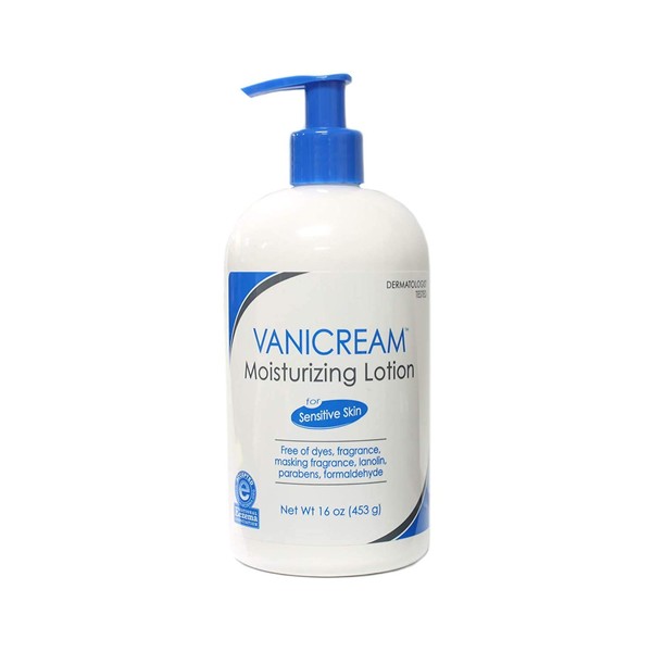 Vanicream Lite Lotion with Pump for Sensitive Skin, 16oz Per Bottle (4 Pack)