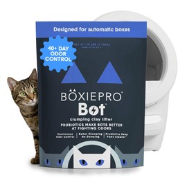 BoxiePro Bot Probiotic Cat Litter Automatic Box 40+ Day Odor Control 16 lb