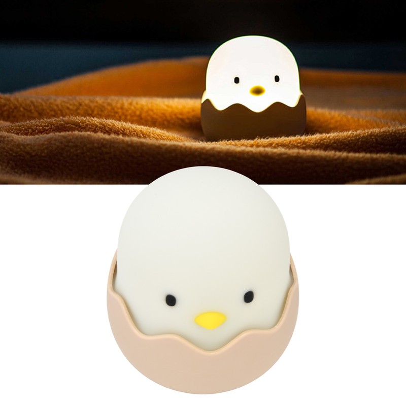 Night Light Eggshell Chicken 3 Dimensional Cute Silicone Household Bedside