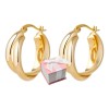 Arracadas Dobles Oro Laminado 24k Estuche Regalo Dorado