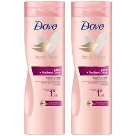 Body Love Care + Radiant Glow Body Lotion 400 ml (Pack of 2) - 48h Moisturiser, All Skin Types