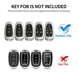 T-carbon Key Fob Cover Compatible with Hyundai KeyChain,Real Glass Fiber Key Fob Protector fits for Hyundai Palisade Accessories Ioniq 5 Tucson Sonata Santa fe Key Case,Red