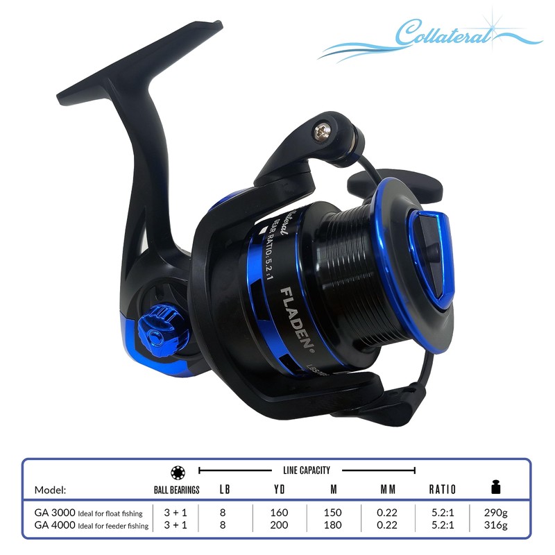 COLLATERAL - GA4000 FEEDER Fishing Reel 3 Plus 1 Ball
