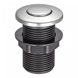 sourcing map Garbage Disposal Air Switch Button 32mm Dia 304 Stainless Steel Self Locking for Sink Top Waste Disposer