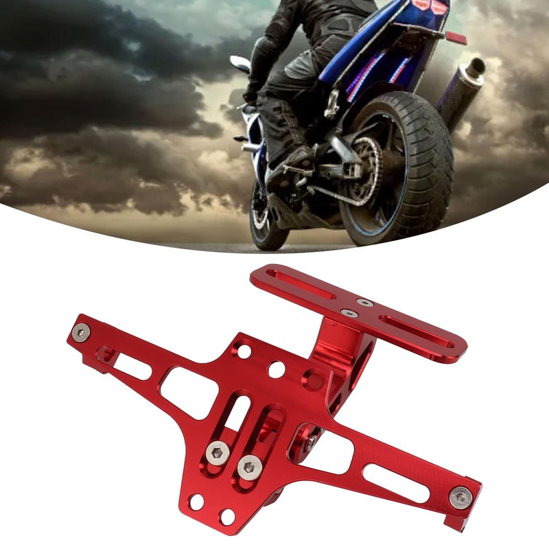 CNC License Plate Holder, Motorcycle License Plate Holder, Adjustable, CNC