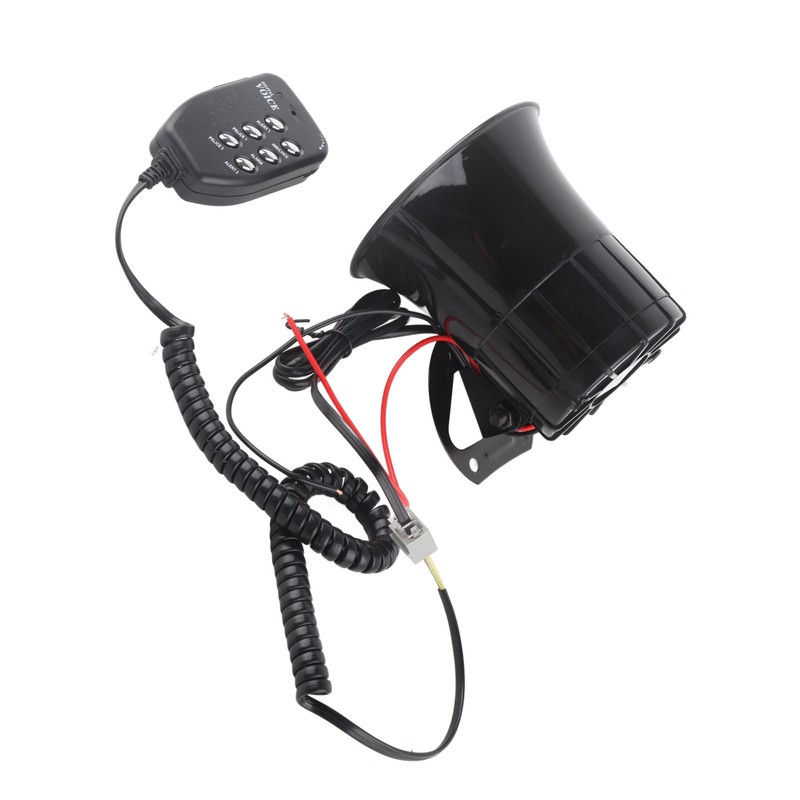 50W 120dB Car Loud Horn 6 Sounds Emergency Warning Alarm