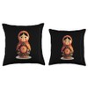 Nice Russian tea doll outfit Throw Pillow
