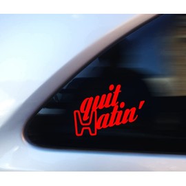 Honda Car Sticker, Quit Hatin, Funny Sticker Decal for Car Window Bumper, 150mm