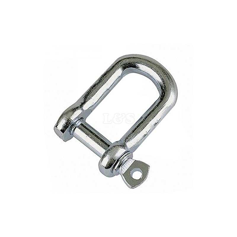 Untested Galvanised Screw Type D-Shackle - Pin Diameter: 20mm Jaw