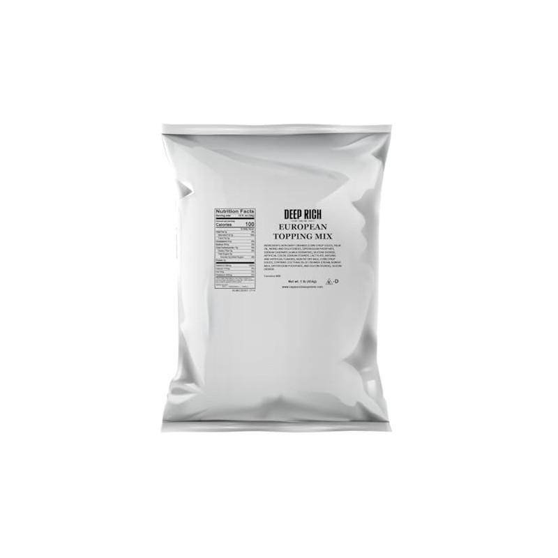 DEEP RICH European Cappuccino Topping Mix 1 lb (For Use