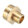 sourcing map Brass Pipe Fitting Reducing Hex Nipple 1/2 BSP