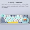 iBlancod Wireless Mechanical Keyboard 84 Keys 2.4G+BT5.0+Type-C 3 Connections 75%